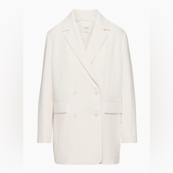 NWOT Aritzia Cherrelle Blazer light birch ( ivory) oversized look Wilfred - Picture 9 of 17